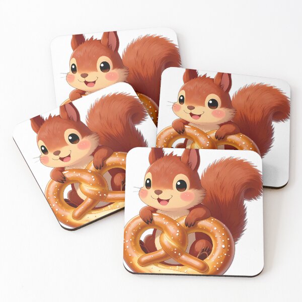 Item preview, Tufted Red Squirrel Cuddled Inside Giant Bavarian Pretzel designed and sold by pumsquare.