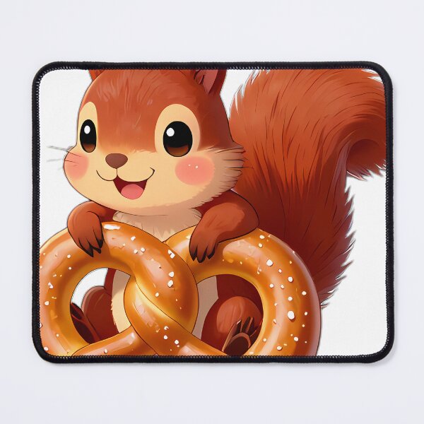 Item preview, Tufted Red Squirrel Cuddled Inside Giant Bavarian Pretzel designed and sold by pumsquare.