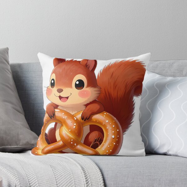 Item preview, Tufted Red Squirrel Cuddled Inside Giant Bavarian Pretzel designed and sold by pumsquare.