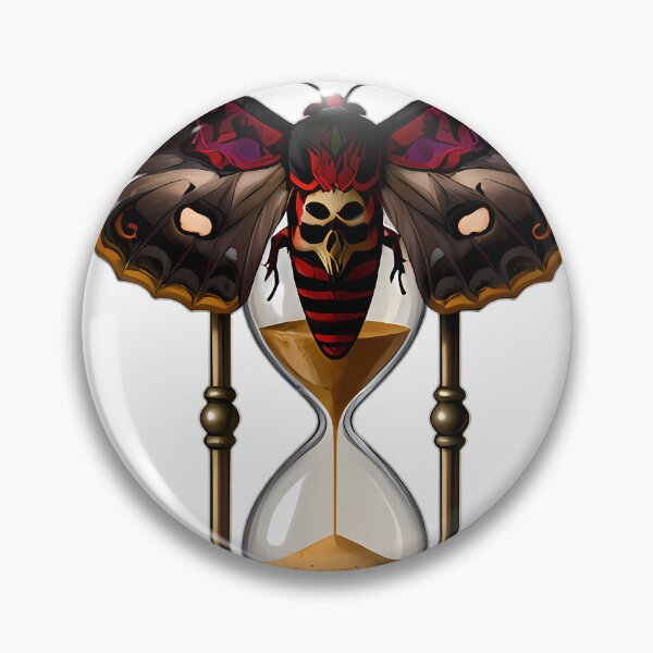 Item preview, Gothic Deaths Head Hawkmoth Antique Hourglass designed and sold by IllumeInk.