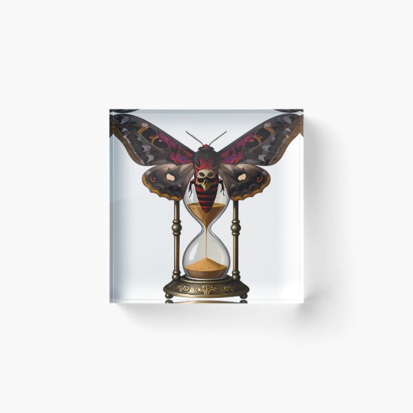 Item preview, Gothic Deaths Head Hawkmoth Antique Hourglass designed and sold by IllumeInk.