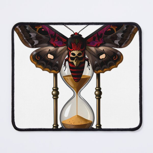 Item preview, Gothic Deaths Head Hawkmoth Antique Hourglass designed and sold by IllumeInk.