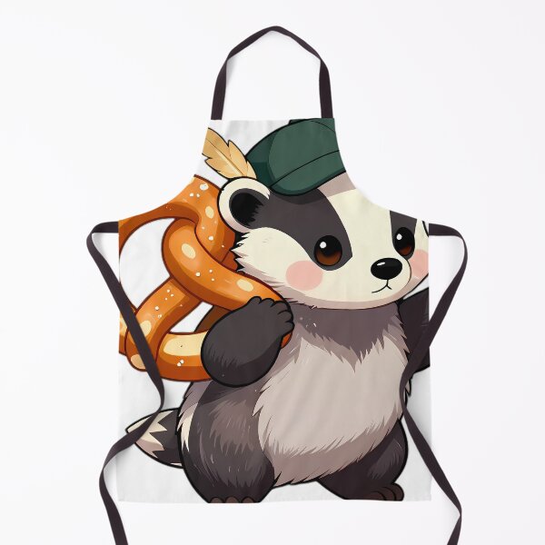 Item preview, European Badger Carrying Giant Pretzel on Shoulder designed and sold by pumsquare.