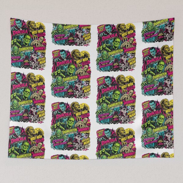 Item preview, Classic Vintage Horror Monsters Retro Comic Halloween Design designed and sold by SEINENGAPPI18.