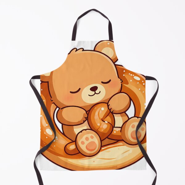 Item preview, Teddy Bear Cub Sleeping on Warm Pretzel Pillow designed and sold by pumsquare.