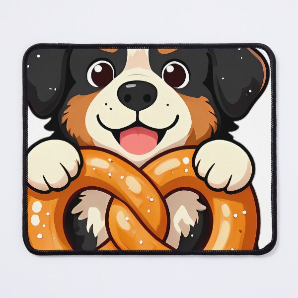 Item preview, Bernese Mountain Dog Puppy Peeking Through Pretzel designed and sold by pumsquare.