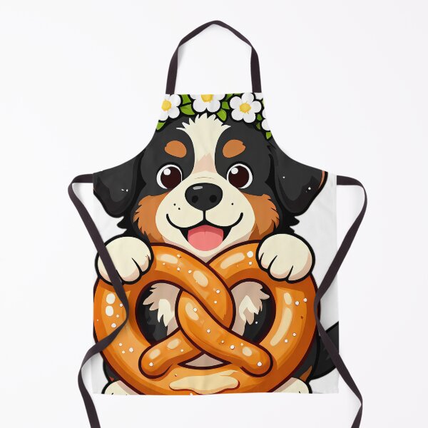 Item preview, Bernese Mountain Dog Puppy Peeking Through Pretzel designed and sold by pumsquare.