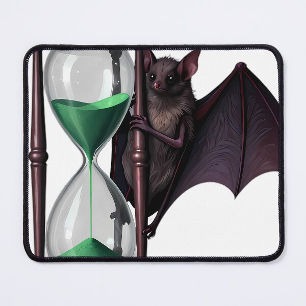 Item preview, Gothic Fruit Bat Obsidian Hourglass designed and sold by IllumeInk.