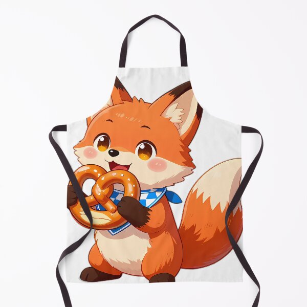 Item preview, Baby Red Fox Munching Big Bavarian Pretzel designed and sold by pumsquare.