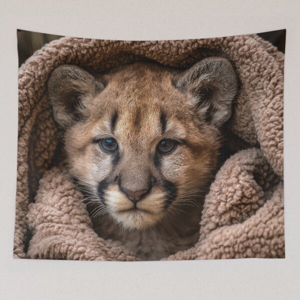 Item preview, Puma Cub in Blanket 01 designed and sold by Elisabeth Lucas.