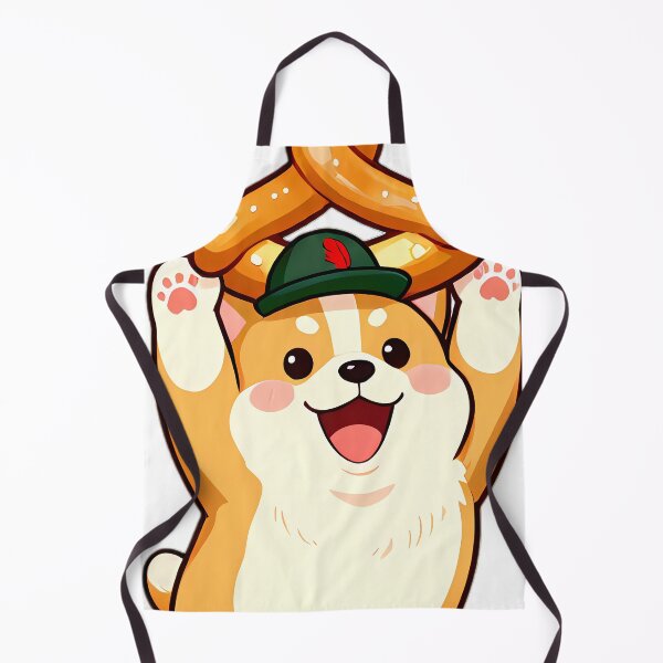 Item preview, Happy Corgi Hoisting Oktoberfest Pretzel Overhead designed and sold by pumsquare.