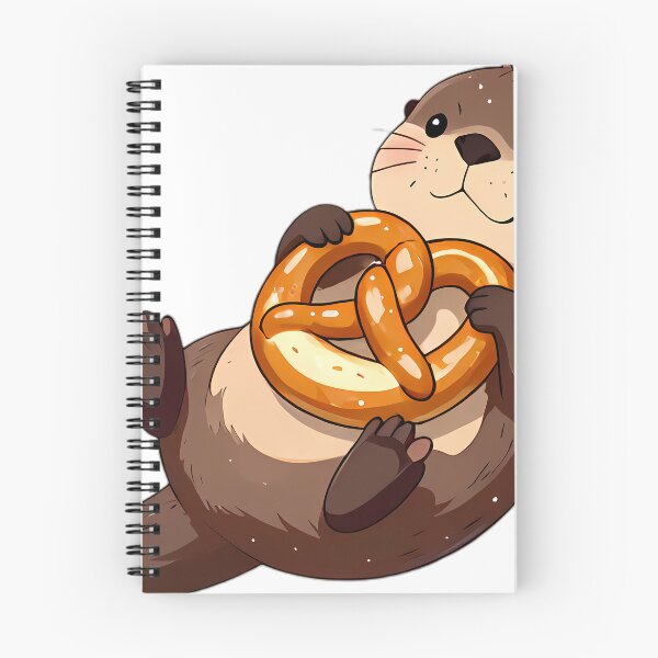 Item preview, Cute River Otter Floating on Giant Pretzel Raft designed and sold by pumsquare.