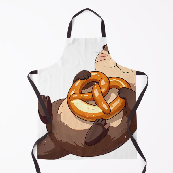 Item preview, Cute River Otter Floating on Giant Pretzel Raft designed and sold by pumsquare.