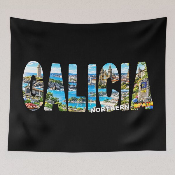 Item preview, GALICIA Northern Spain - Tourist Souvenir Sticker Shirt Beautiful Coastal Towns designed and sold by Adam Gormley.