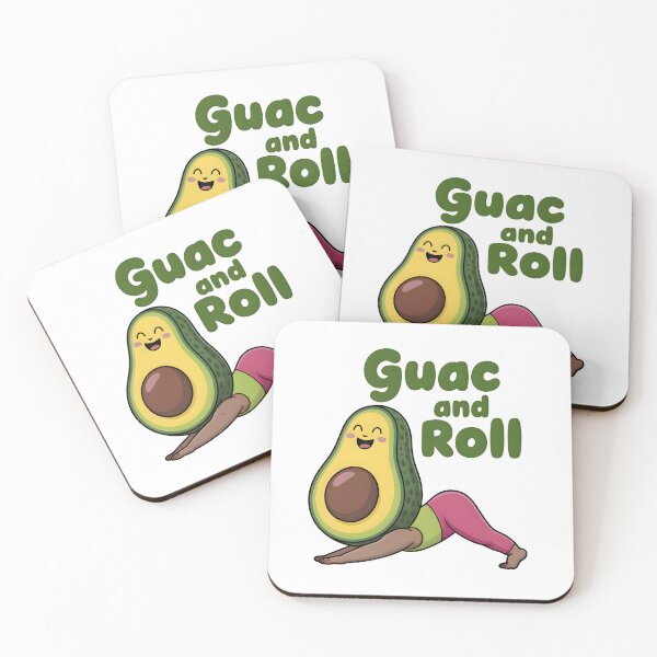 Item preview, Guac and Roll Cute Avocado Yoga Funny Food Pun designed and sold by ART BOND.