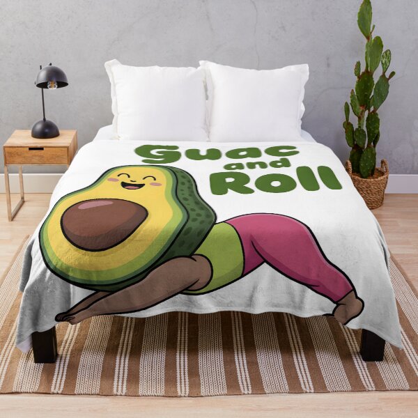 Item preview, Guac and Roll Cute Avocado Yoga Funny Food Pun designed and sold by ART BOND.