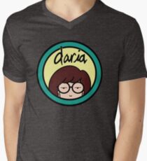 Camiseta de cuello en V Daria (fondo amarillo)