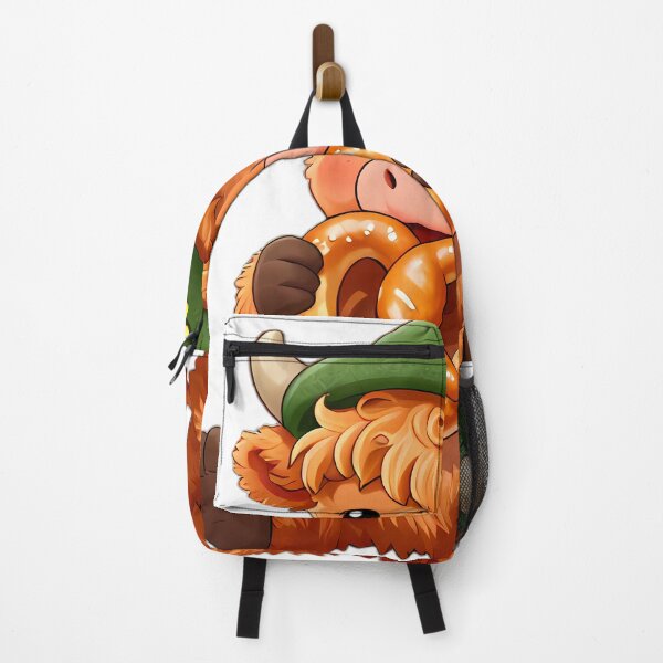 Item preview, Baby Highland Cow Munching Big Pretzel designed and sold by pumsquare.