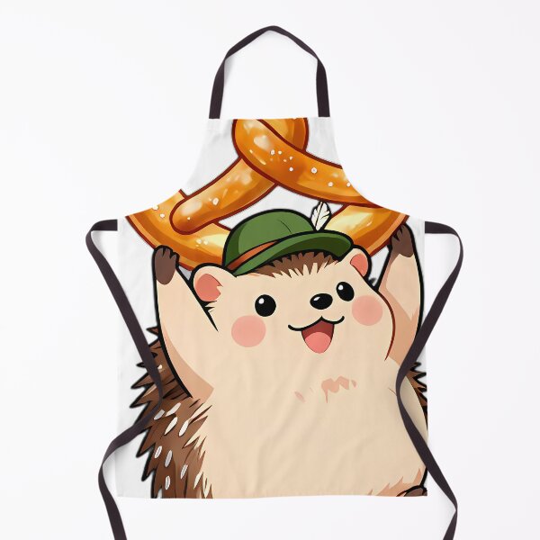 Item preview, Cute Hedgehog Hoisting Oktoberfest Pretzel designed and sold by pumsquare.