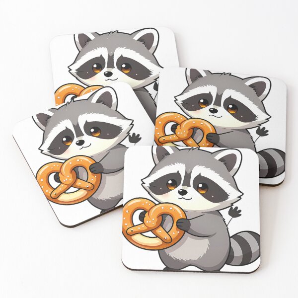 Item preview, Baby Raccoon Carrying Giant Bavarian Pretzel designed and sold by pumsquare.