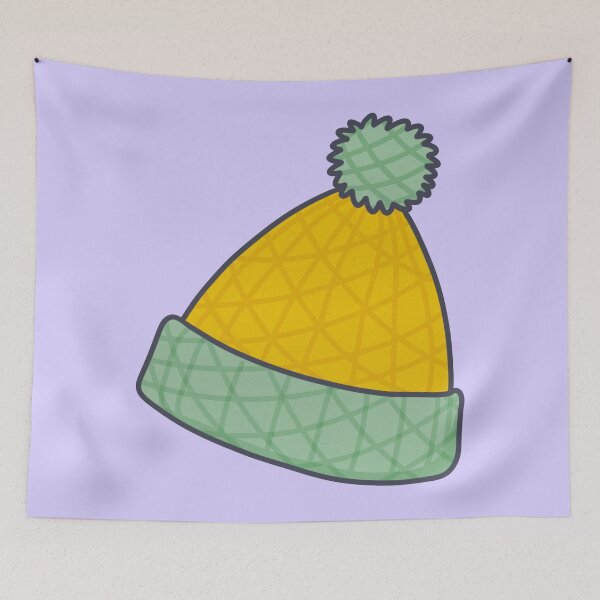 Item preview, Cute Yellow Pom Pom Winter Beanie designed and sold by tammist.