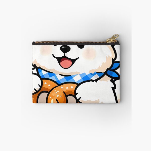 Item preview, Fluffy Samoyed Puppy Peeking Through Pretzel designed and sold by pumsquare.