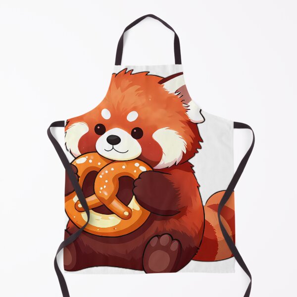 Item preview, Chubby Red Panda Munching Bavarian Pretzel designed and sold by pumsquare.