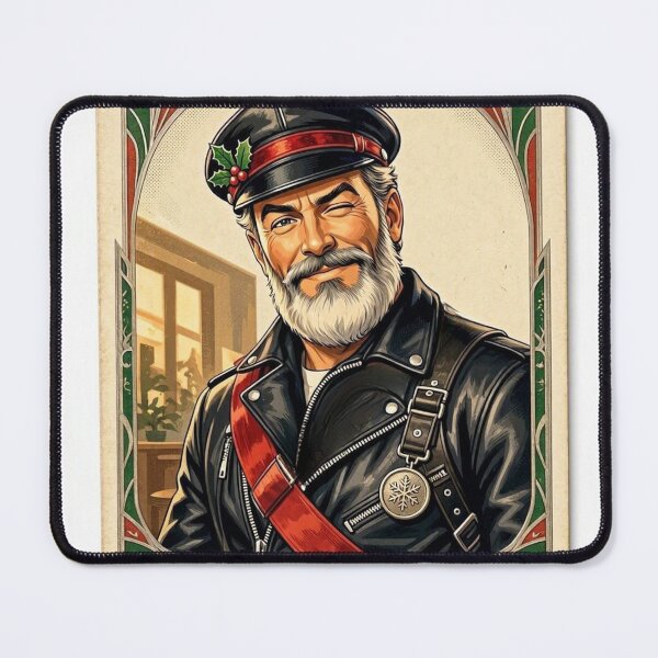 Item preview, Daddy Christmas Is Coming - Gay Leather Retro Collection Graphic Design designed and sold by ItsAKinkThing.