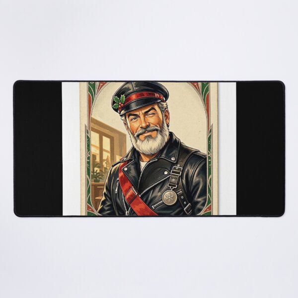 Item preview, Daddy Christmas Is Coming - Gay Leather Retro Collection Graphic Design designed and sold by ItsAKinkThing.