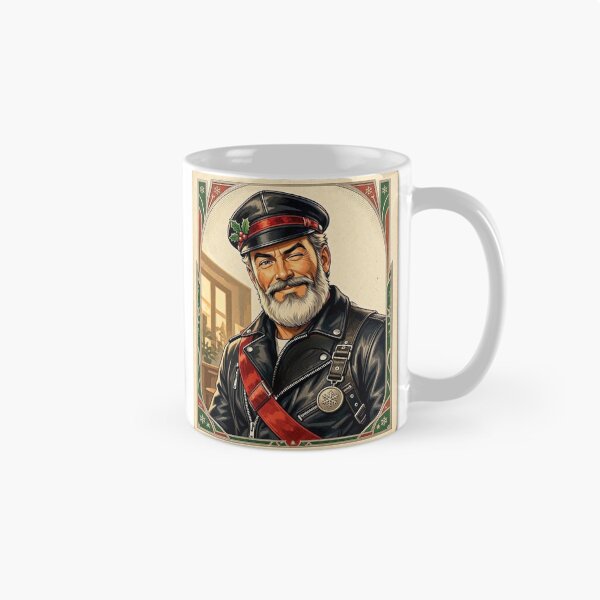 Item preview, Daddy Christmas Is Coming - Gay Leather Retro Collection Graphic Design designed and sold by ItsAKinkThing.