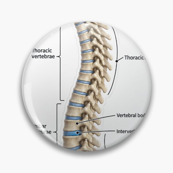 Item preview, Anatomy Vertebral Column 3D Physical Therapy Sticker designed and sold by isokinetic.