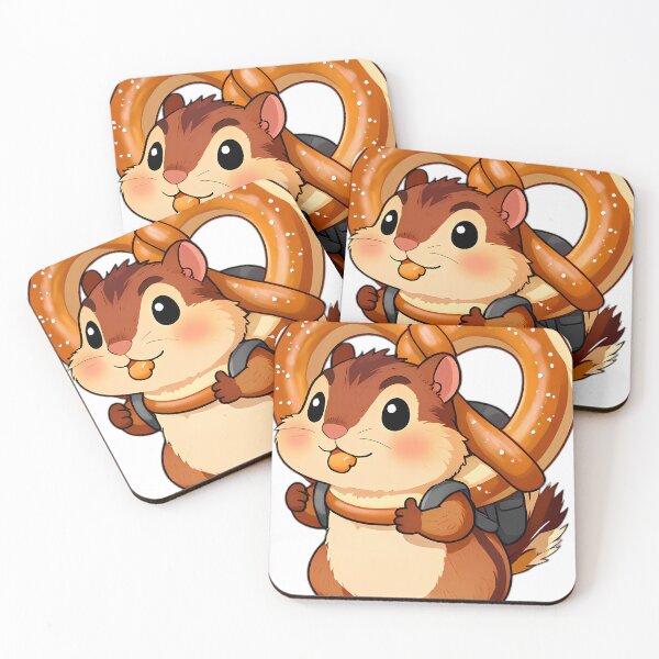 Item preview, Cute Chipmunk Carrying Giant Pretzel Backpack designed and sold by pumsquare.