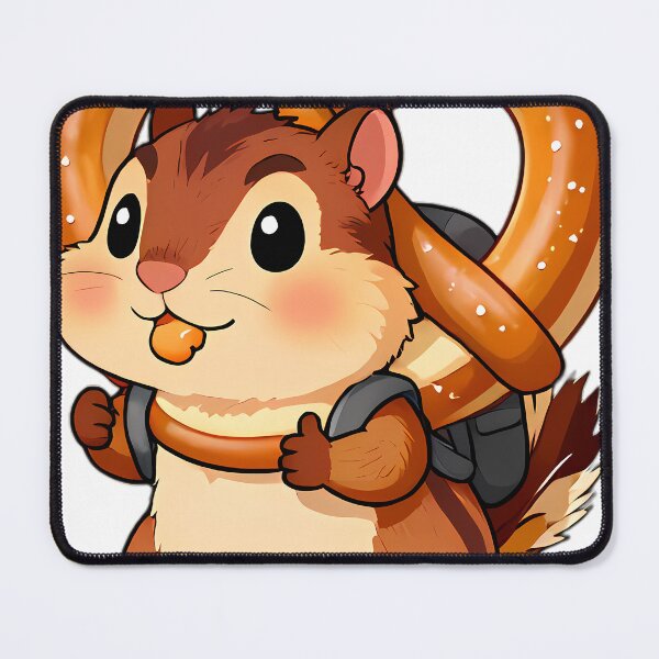 Item preview, Cute Chipmunk Carrying Giant Pretzel Backpack designed and sold by pumsquare.
