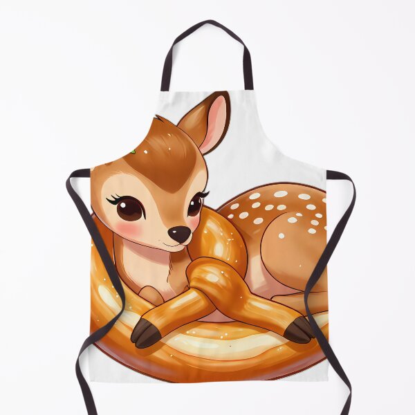 Item preview, Baby Fawn Resting Chin on Warm Pretzel Pillow designed and sold by pumsquare.