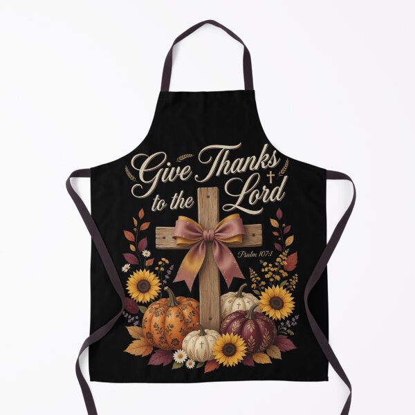 Item preview, Give Thanks To The Lord Christian Thanksgiving Cross Pumpkin designed and sold by CF_VintageDesign.
