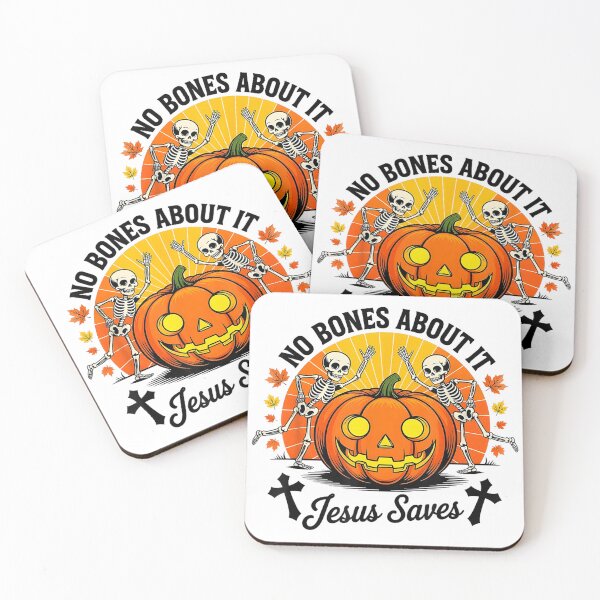 Item preview, Funny No Bones About Jesus Saves Pumpkin Skeleton Halloween designed and sold by Quaticsapp.