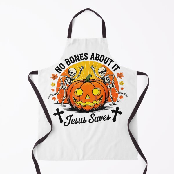 Item preview, Funny No Bones About Jesus Saves Pumpkin Skeleton Halloween designed and sold by Quaticsapp.