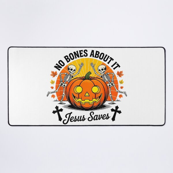 Item preview, Funny No Bones About Jesus Saves Pumpkin Skeleton Halloween designed and sold by Quaticsapp.