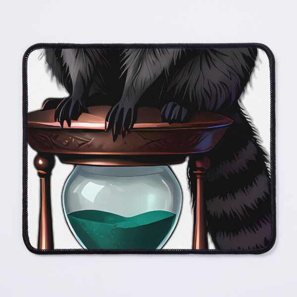 Item preview, Gothic Raccoon Antique Copper Hourglass designed and sold by IllumeInk.