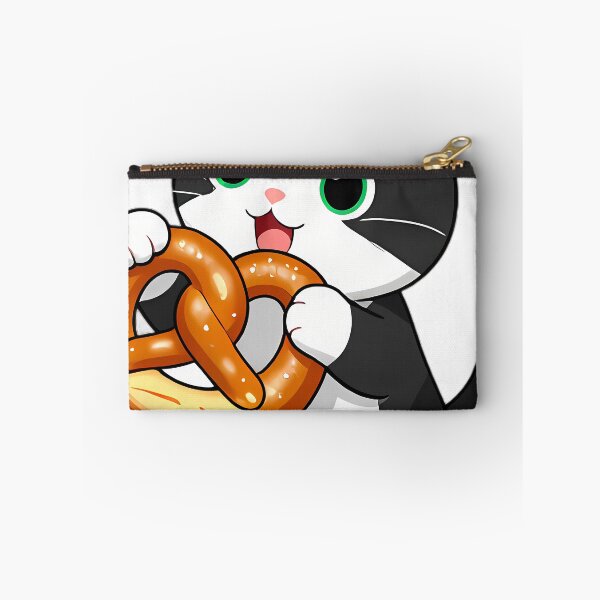 Item preview, Tuxedo Kitten Playfully Biting Bavarian Pretzel Knot designed and sold by pumsquare.