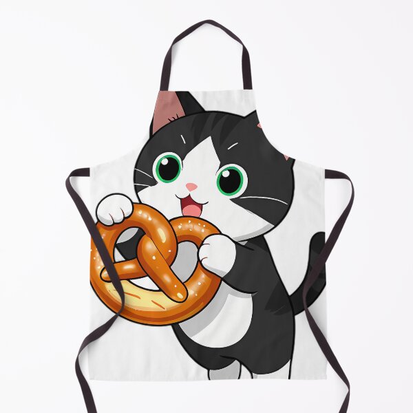 Item preview, Tuxedo Kitten Playfully Biting Bavarian Pretzel Knot designed and sold by pumsquare.