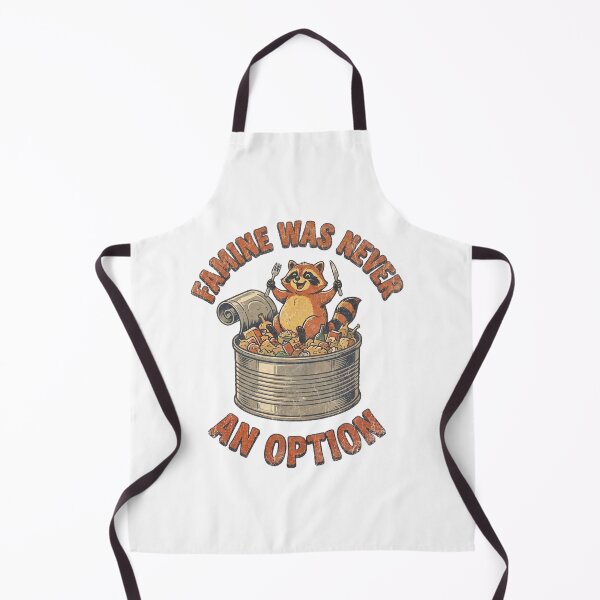 Item preview, Famine Was Never An Option - Funny Trash Panda Raccoon Foodie Retro designed and sold by HappyHarmony40.