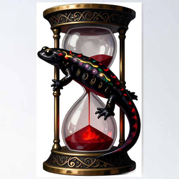 Item preview, Gothic Salamander Alchemical Hourglass designed and sold by IllumeInk.