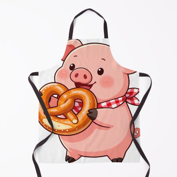 Item preview, Rosy Piglet Munching Big Bavarian Pretzel designed and sold by pumsquare.