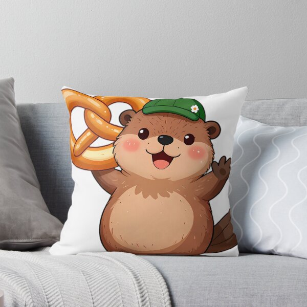 Item preview, Baby Beaver Carrying Giant Bavarian Pretzel designed and sold by pumsquare.