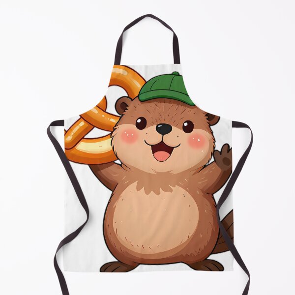 Item preview, Baby Beaver Carrying Giant Bavarian Pretzel designed and sold by pumsquare.