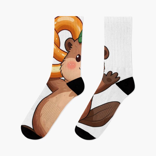 Item preview, Baby Beaver Carrying Giant Bavarian Pretzel designed and sold by pumsquare.