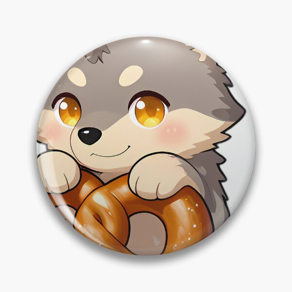 Item preview, Baby Wolf Pup Resting on Giant Bavarian Pretzel designed and sold by pumsquare.