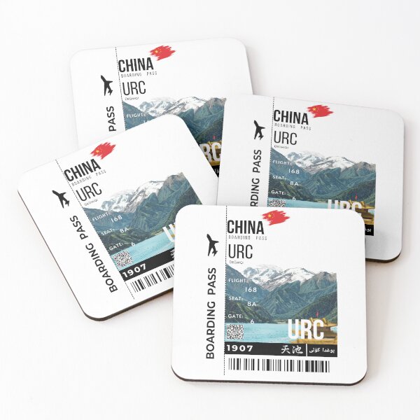 Item preview, China Boarding Pass Stylized Heavenly Lake  designed and sold by InkWhirl.