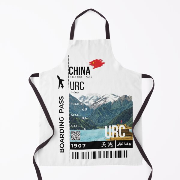 Item preview, China Boarding Pass Stylized Heavenly Lake designed and sold by InkWhirl.